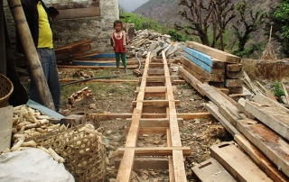 One of the safety bends constructed