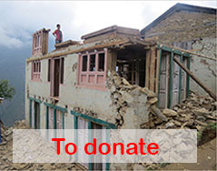 Destroyed house