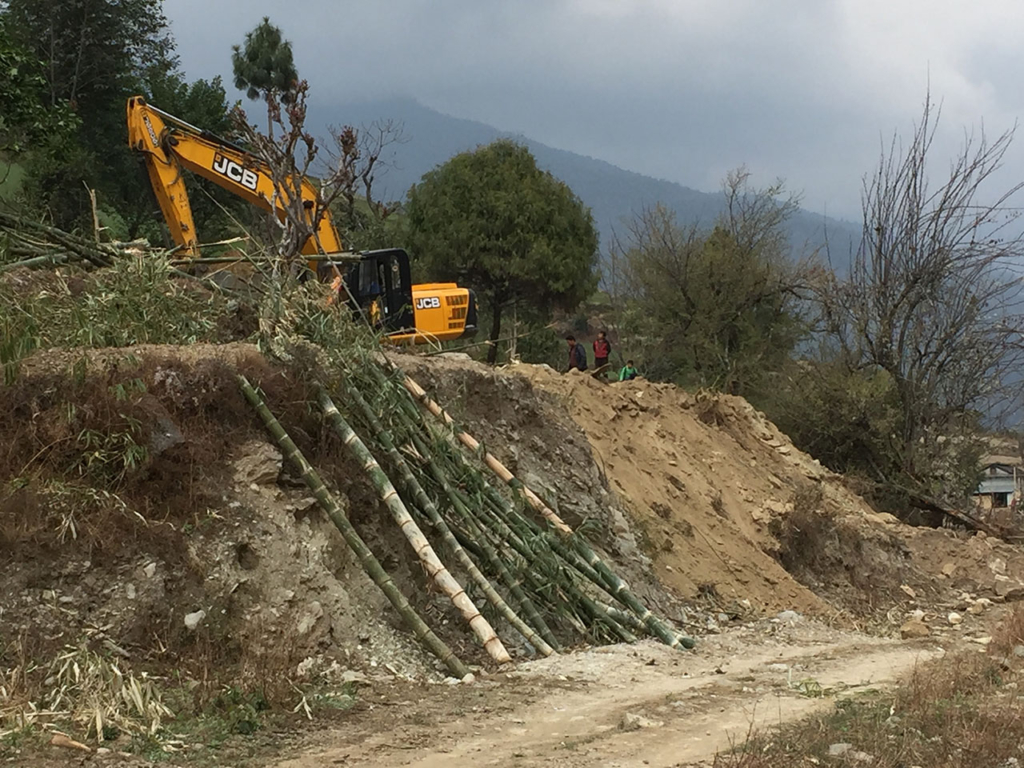 Piste en construction, mars 2018
