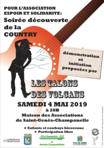  Espoir et Solidarité, soirée Country, mai 2019